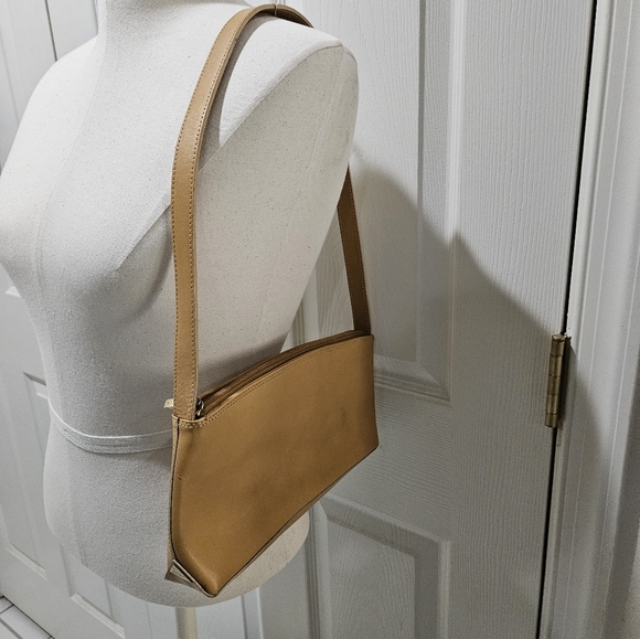 Vintage 1970s Nicoli Fernando Camel Leather Leather Handbag made in Italy - Picture 1 of 9